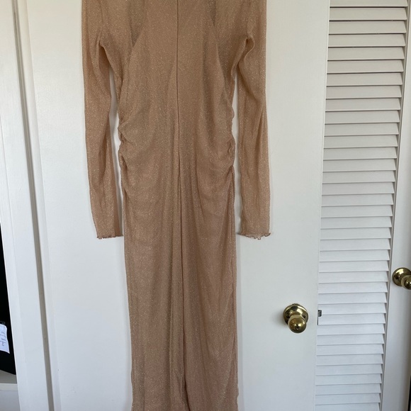 ZARA long gold dress new collection. Size M new with tag. - Picture 3 of 6
